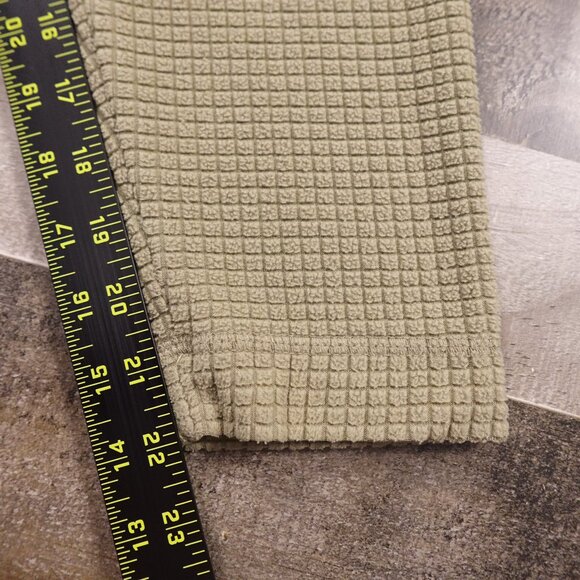 Orvis Trout Bum Grid Fleece Quarter-Zip Pullover Khaki Green Size Large - Picture 8 of 12